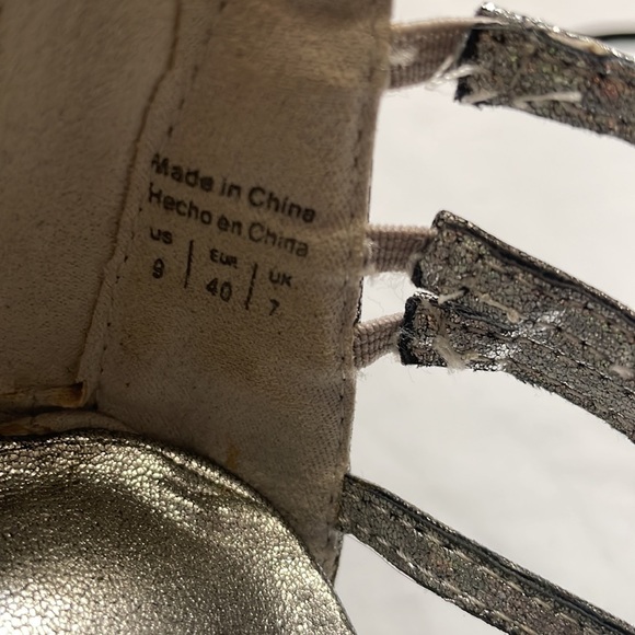 Strappy ankle stiletto / dark silver - Picture 5 of 5